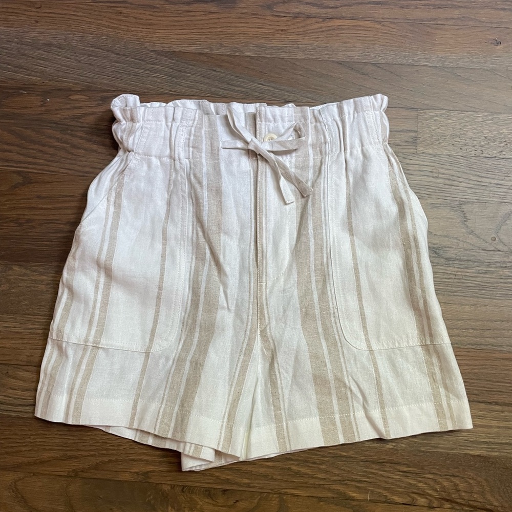 Madewell paper bag linen shorts xxs
